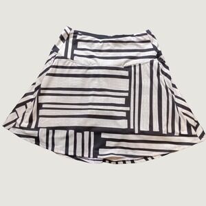 CALIA Womens Eagle Golf Skort XS Graphic Grid Black Striped 15 Inch NWT
